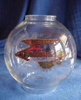 1920s Superior Confections Candy Gumball Coin Op Vending Machine Globe
