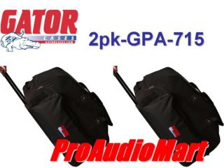 Gator GPA 715 Rolling Speaker Bags GPA715 GPA New 2pk