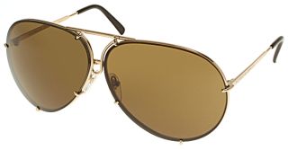 Porsche Design Light Gold Classic Titanium Aviator Sunglasses P8478A $