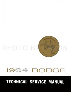 Dodge Repair Shop Service Manual for Dart GT Polara 330 440 500 64 Car