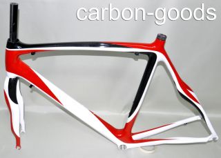 RB004 Carbon Frame Road Bike Bicycle Frameset Red White Painting
