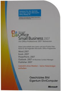 MS OFFICE 2007 Small Business Vollversion MLK 32/64bit Windows7 fähig
