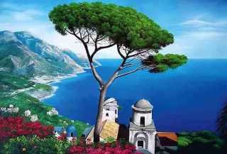 Küste von Amalfi   Keilrahmenbild auf Leinwand