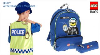 Kinderrucksack SET LEGO CITY POLICE Rucksack + Mäppchen