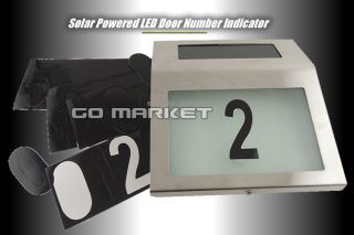Solar LED Light House Street Address Numbers stainless steel
