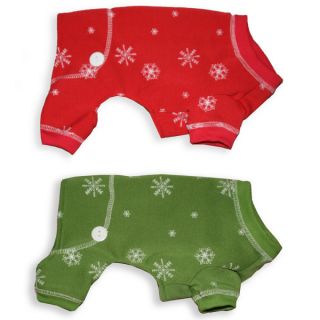 Boutique Dog Hip Doggie Snowflake Longjohns for Dogs