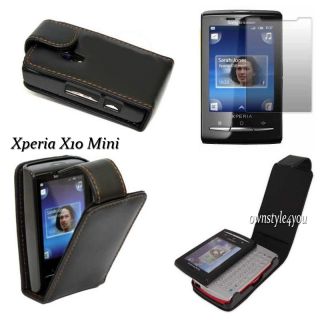 Ledertasche Hülle Sony Ericsson Xperia X10 Mini + Folie