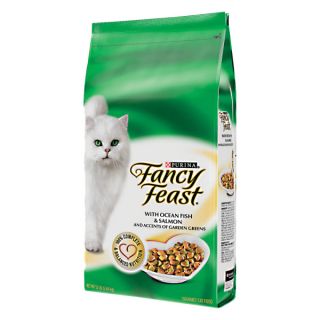 Fancy Feast Gourmet Cat Food with Ocean Fish & Salmon and Accents of Garden Greens   Dry Food   Food