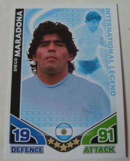Diego Maradona Match Attax England International Legend