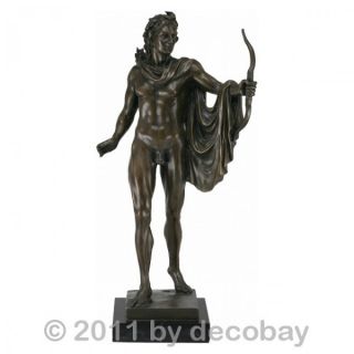 Schütze Bogenschütze Bronze Figur Statue Helden Akt