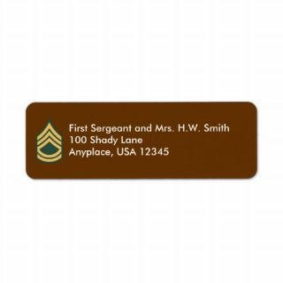 Army Sergeant First Class Address Label