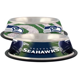 Seattle Seahawks Stainless Steel Pet Bowl   Team Shop   Dog