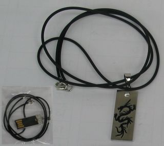 USB Stick Hals Kette Halsband Luxus Mini Schmuck 4 GB Micro Drachen