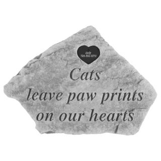 Kay Berry Cats Leave.Personalized Cat Memorial Stone with Heart   Pet Memorial   Cat