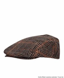 Brixton Hooligan Hat Cap Schiebermütze brown/black houndstooth Gr.M