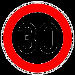 Verkehrszeichen Verkehrsschild Straßenschild Schild 30