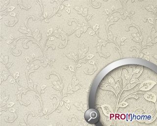 EDEM 927 30 Luxus Präge Vlies Tapete floral fresco silber grau platin
