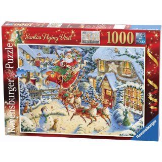 Ravensburger 2010 Christmas Puzzle Santas Flying Visit Puzzle (1000