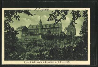 tolle AK Bensheim, Schloss Schönberg a. d. Bergstraße