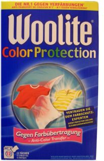 45EUR/1Stk) Woolite Color Protection Tücher 12er Pack
