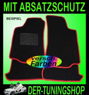Passform Fußmatten mit Absatzschutz FÜR Mercedes W126SEL 4 tlg Bj 86