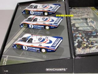 Rothmans *MADE HISTORY* 82 WINNER Le Mans RARE SET 1/43 Minichamps