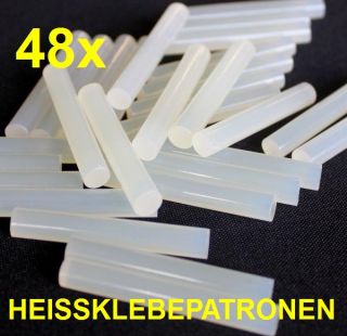 48 x STÜCK 8mm HEISSKLEBEPATRONEN KLEBESTICKS HEISSKLEBER für