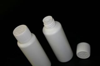 Kunststoffflasche Laborflasche weiß 50 ml rund mit Kindersicherung 2