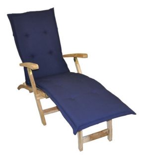 Auflage blau für Deckchair Kissen Polster Liegestuhl Gartenliege