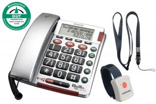 Audioline BigTel 50 Alarm Plus Seniorentelefon Großtastentelefon mit