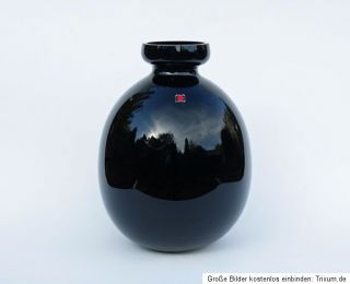 Wiesenthalhütte   Klaus Breit   schwarze Glasvase   25,5cm   Design