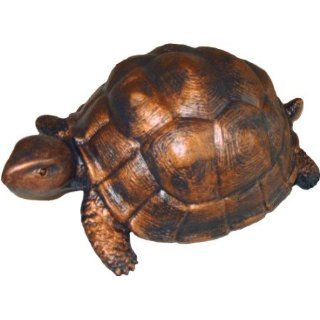 Deko Teichschildkröte kupferfarben Länge 29 cm Gartenfigur aus