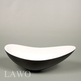 LAWO Lack Design Schale 130 schwarz weiss Modern Dekoschale Designer