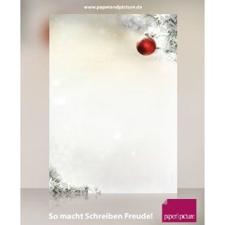 STILLE NACHT, 100 Blatt hochwertiges Weihnachtsbriefpapier 110g/qm