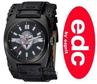 Esprit Full Blast Black EE100041003 Leder Herreenuhr UVP 69€