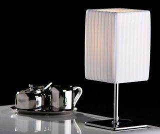 Tischlampe Tischleuchte Nachttischlampe MILANO COMPACT weiss Art Deco