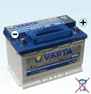 Varta E11 Batterie Starterbatterie Autobatterie Blue Dynamic 12V 74Ah