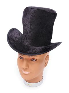 Child Black Velvet Fancy Dress Top Hat