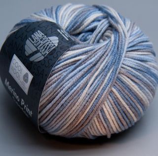 Lana Grossa Merino superfein Cool Wool 763 blau grau 50g