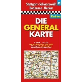 Die Generalkarte Extra Stuttgart, Schwarzwald, Bodensee, Neckar 1200