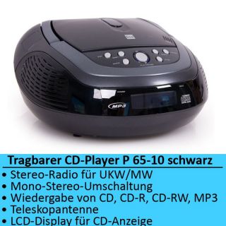 NEU Portabler CD  Player Boombox Radiorecorder Kinder Radio Dual