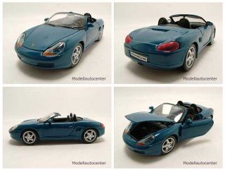 Porsche Boxster Cabrio blau Modellauto 124 Maisto