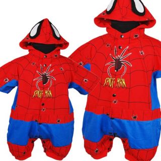 Jungen Strampler Spiderman Phantasie Kostüm Fasching Gr.56 92