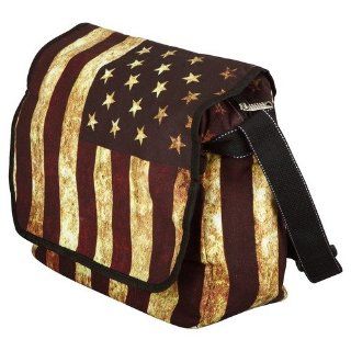 Baumwolle Schultertasche Medium Damen stars and stripes USA