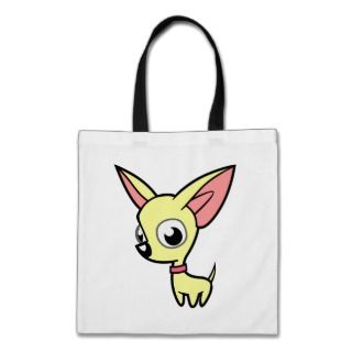 Cartoon Chihuahua (cream) bags by SugarVsSpice