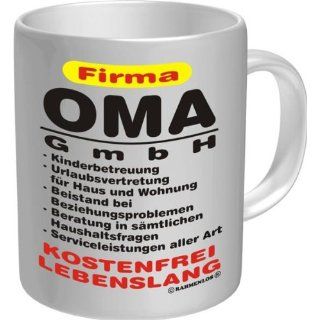 Fun Tasse mit Spruch   Firma OMA GmbH Sport & Freizeit