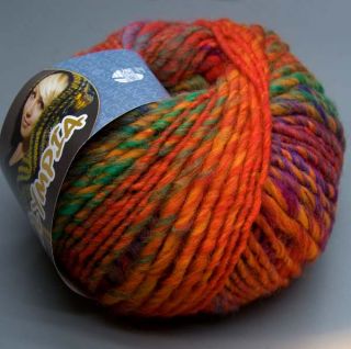 Lana Grossa Olympia 007 orangebunt 100g Wolle