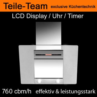 Dunstabzugshaube Turmhaube Kopffrei 90cm LCD Display Sensor touch KKT