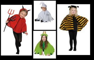 Karneval Kinder Kostüme Teufel Frosch Geist Biene Cape 92 116