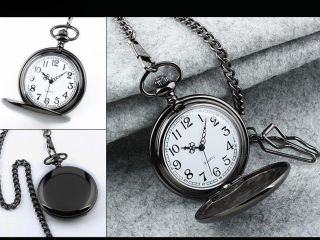 Taschenuhr Herren Uhr Quarzuhr mit Kette WP101